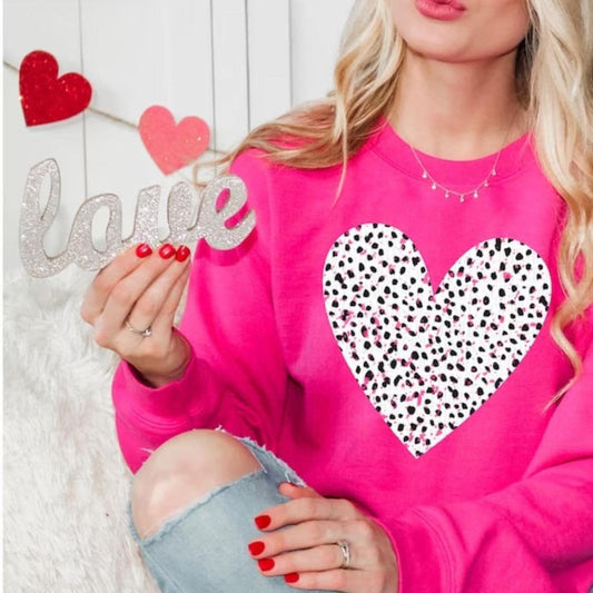 Polka Dot Heart - Sweatshirt