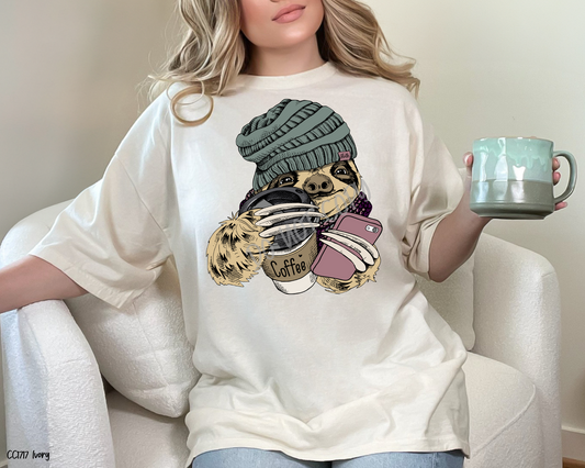 Winter Sloth & Coffee  - Tee