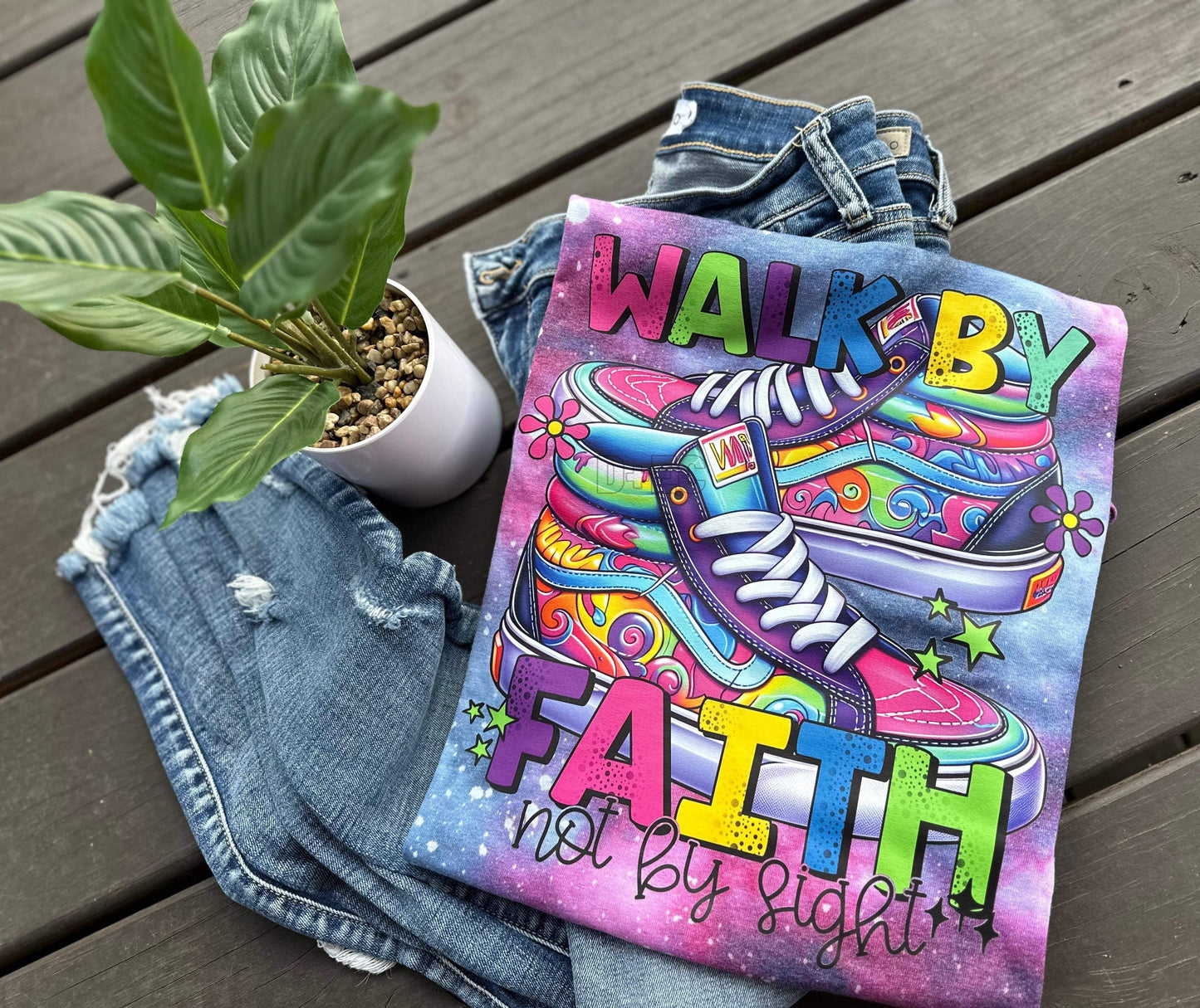 Walk By Faith Not by Sight-Completed-Tie Dye