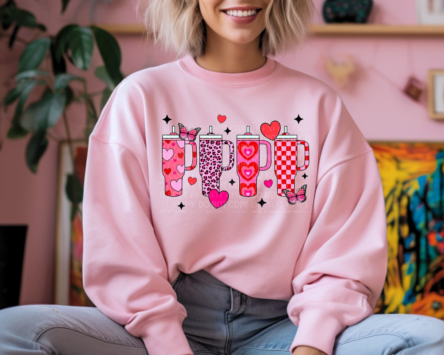 Valentine's Day Cups - Sweatshirt